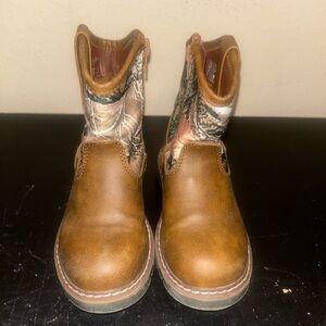 Brown Camouflage Kids Boots